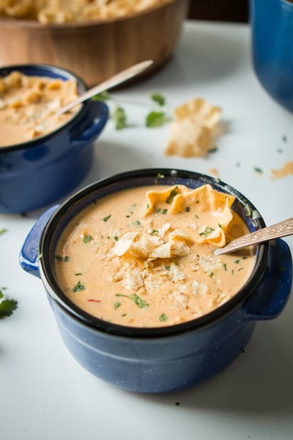 Cheesy Southwestern Chicken Tortilla Soup