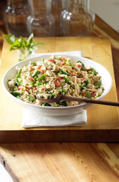 Roasted Chicken Salad with Basil