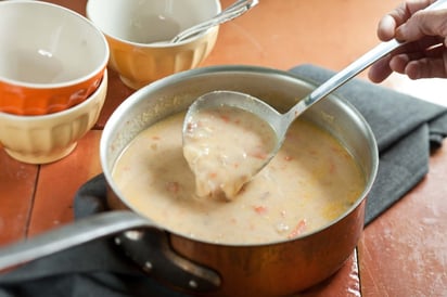 Potato Cheese Soup with Ham