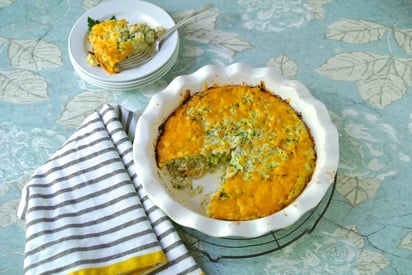 Crustless Rice and Zucchini Pie