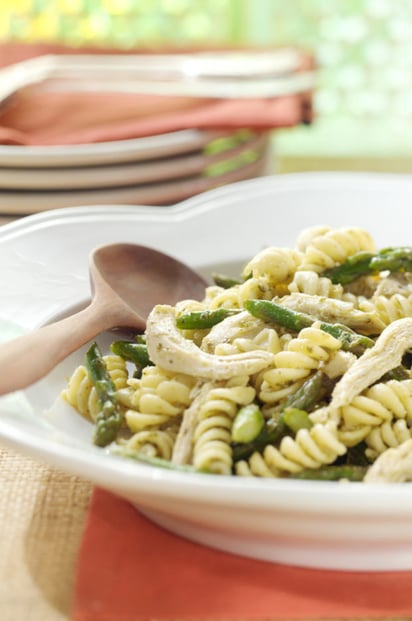 Lemony Asparagus and Chicken Pasta Toss