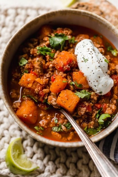 No Bean Turkey and Sweet Potato Chili